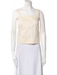 Tibi Square Neckline Sleeveless Crop Top