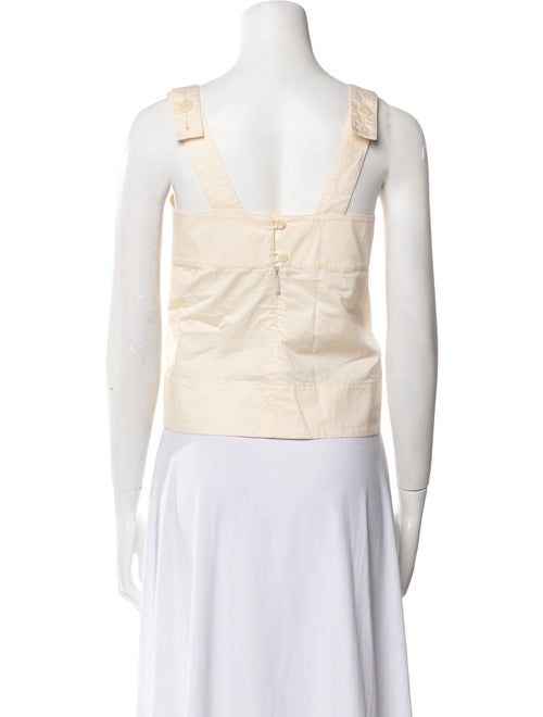 Tibi Square Neckline Sleeveless Crop Top