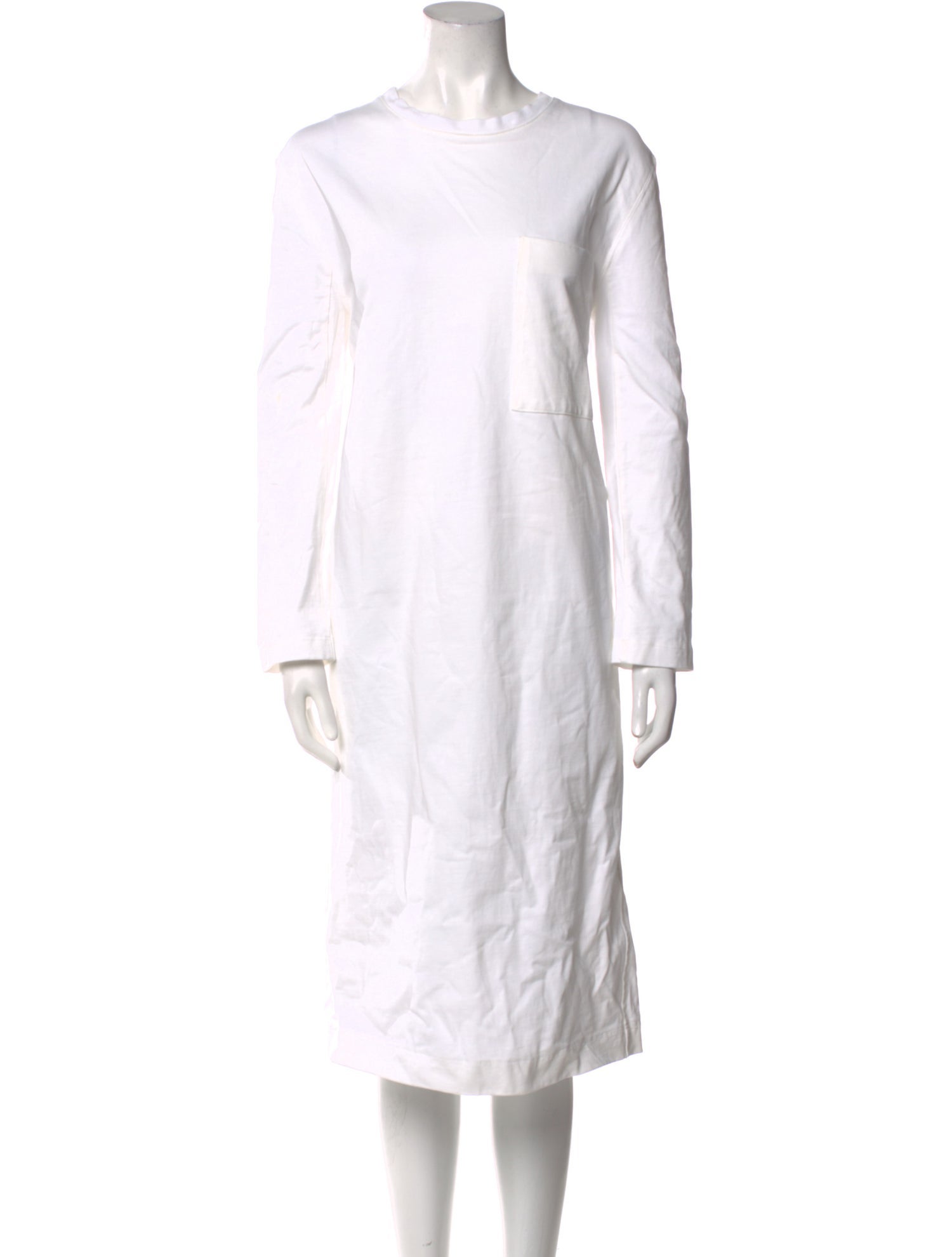 Tibi Crew Neck Midi Length Dress