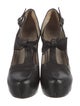 Tibi Leather T-Strap Pumps