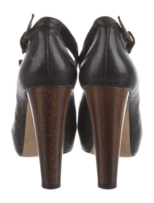 Tibi Leather T-Strap Pumps