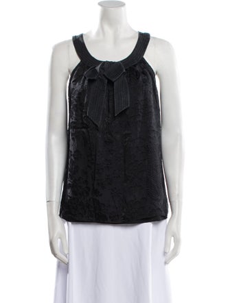 Tibi Scoop Neck Sleeveless Top