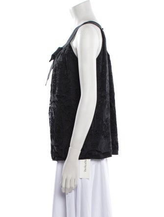 Tibi Scoop Neck Sleeveless Top