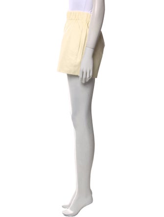 Tibi Leather Mini Shorts