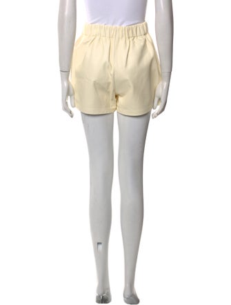 Tibi Leather Mini Shorts