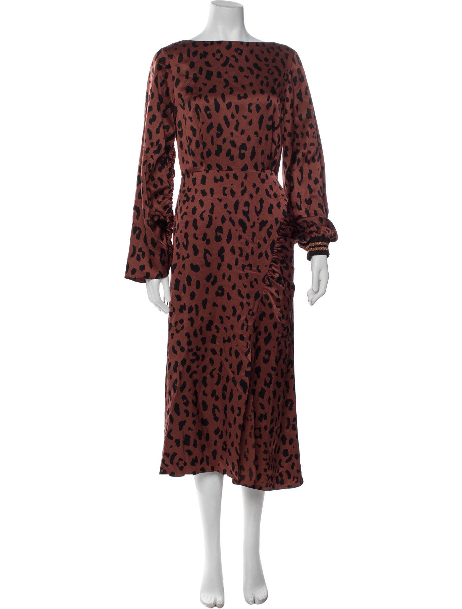 Tibi Animal Print Long Dress