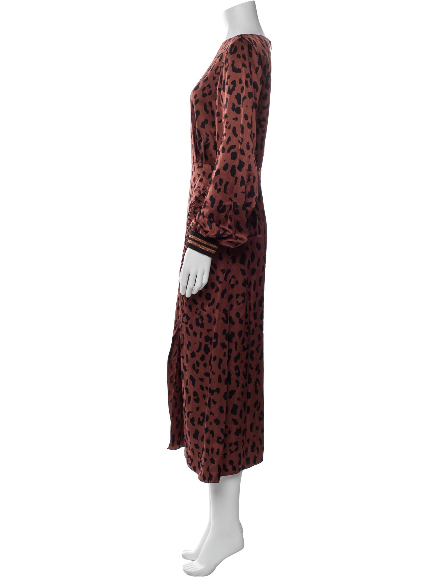 Tibi Animal Print Long Dress