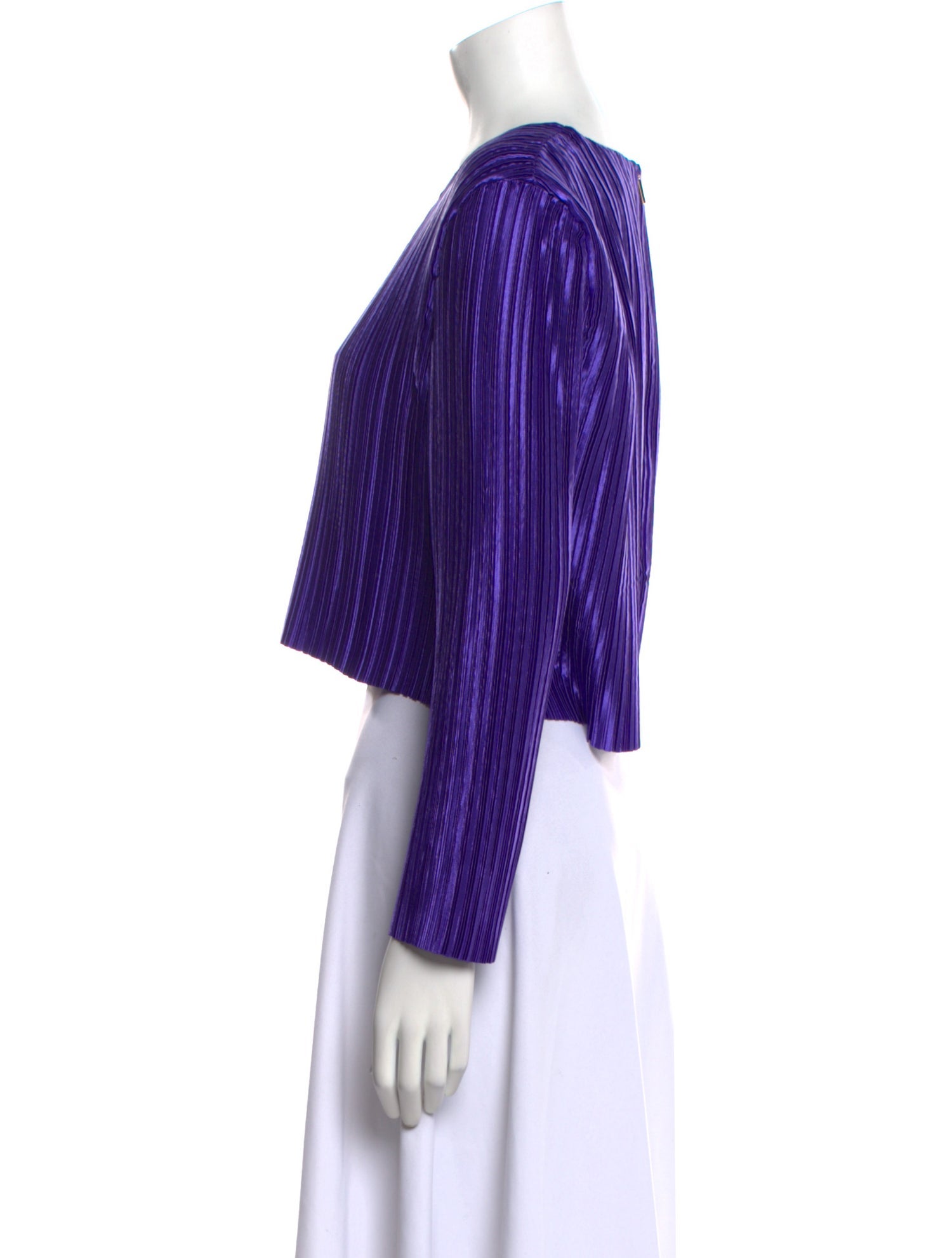 Tibi Striped Scoop Neck Crop Top