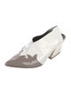 Tibi Patent Leather Colorblock Pattern Mules
