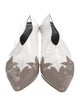 Tibi Patent Leather Colorblock Pattern Mules