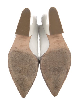 Tibi Patent Leather Colorblock Pattern Mules