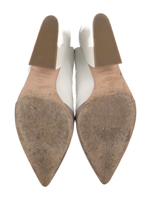 Tibi Patent Leather Colorblock Pattern Mules