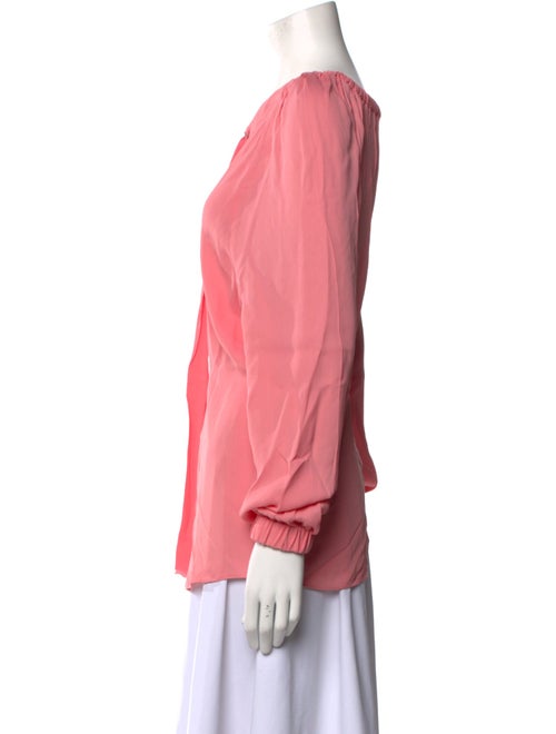 Tibi Crew Neck Long Sleeve Blouse