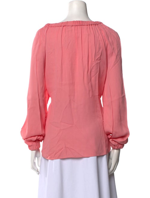 Tibi Crew Neck Long Sleeve Blouse