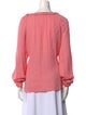 Tibi Crew Neck Long Sleeve Blouse