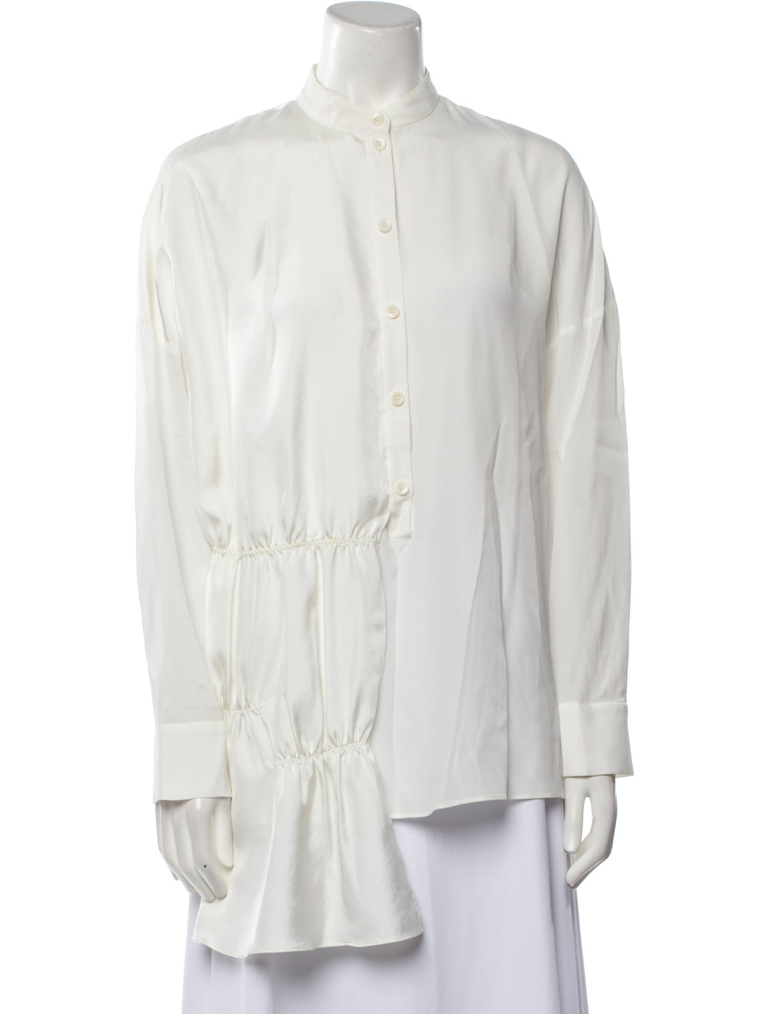 Tibi Mock Neck Long Sleeve Tunic