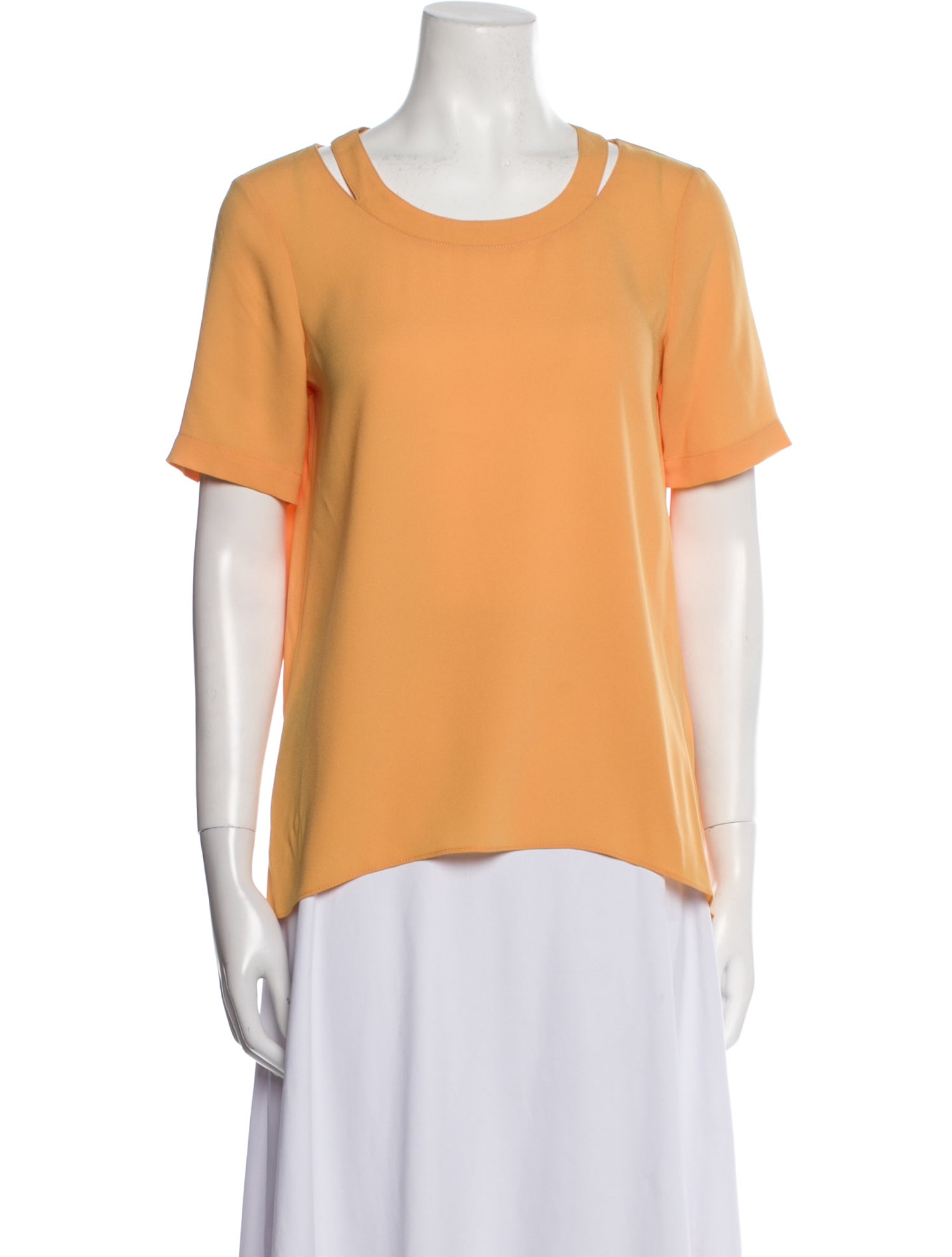 Tibi Scoop Neck Short Sleeve T-Shirt