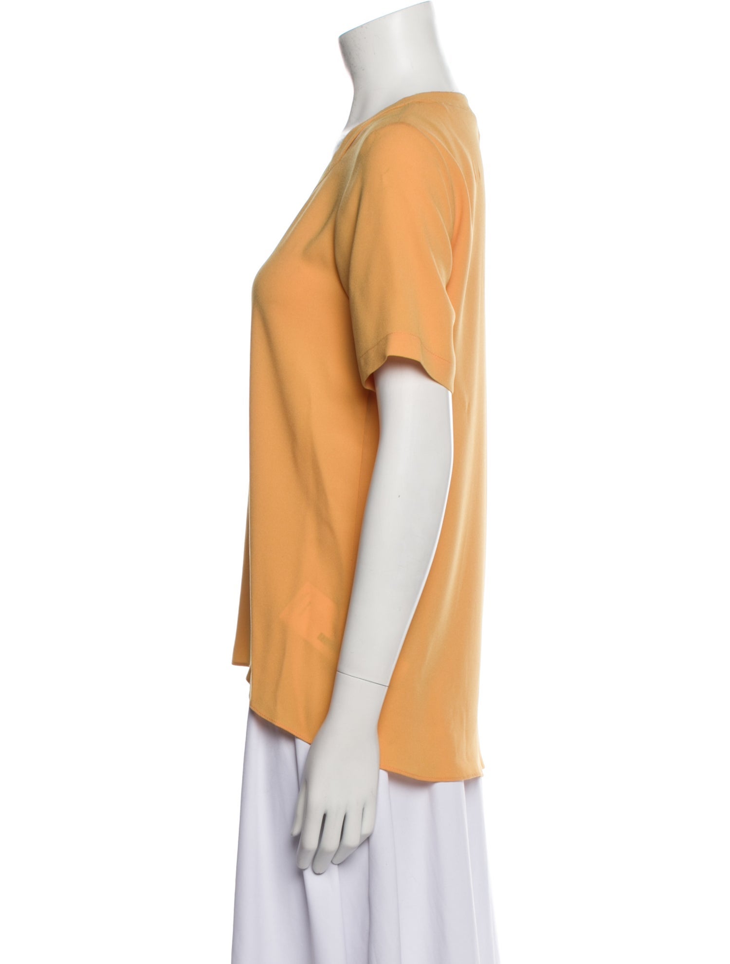 Tibi Scoop Neck Short Sleeve T-Shirt