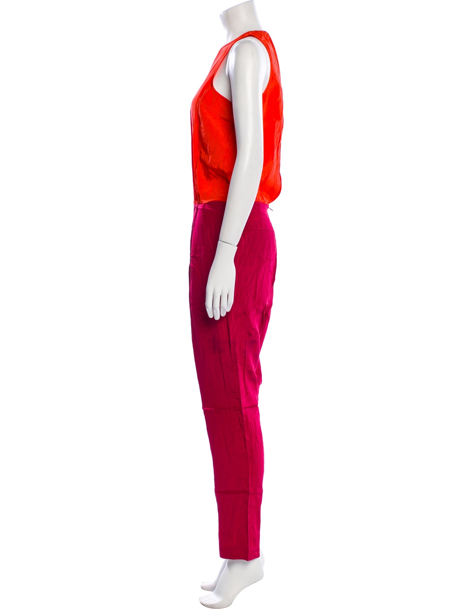 Tibi Silk Colorblock Pattern Jumpsuit w/ Tags