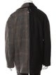 Tibi Wool Plaid Print Peacoat