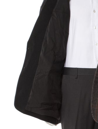 Tibi Wool Plaid Print Peacoat