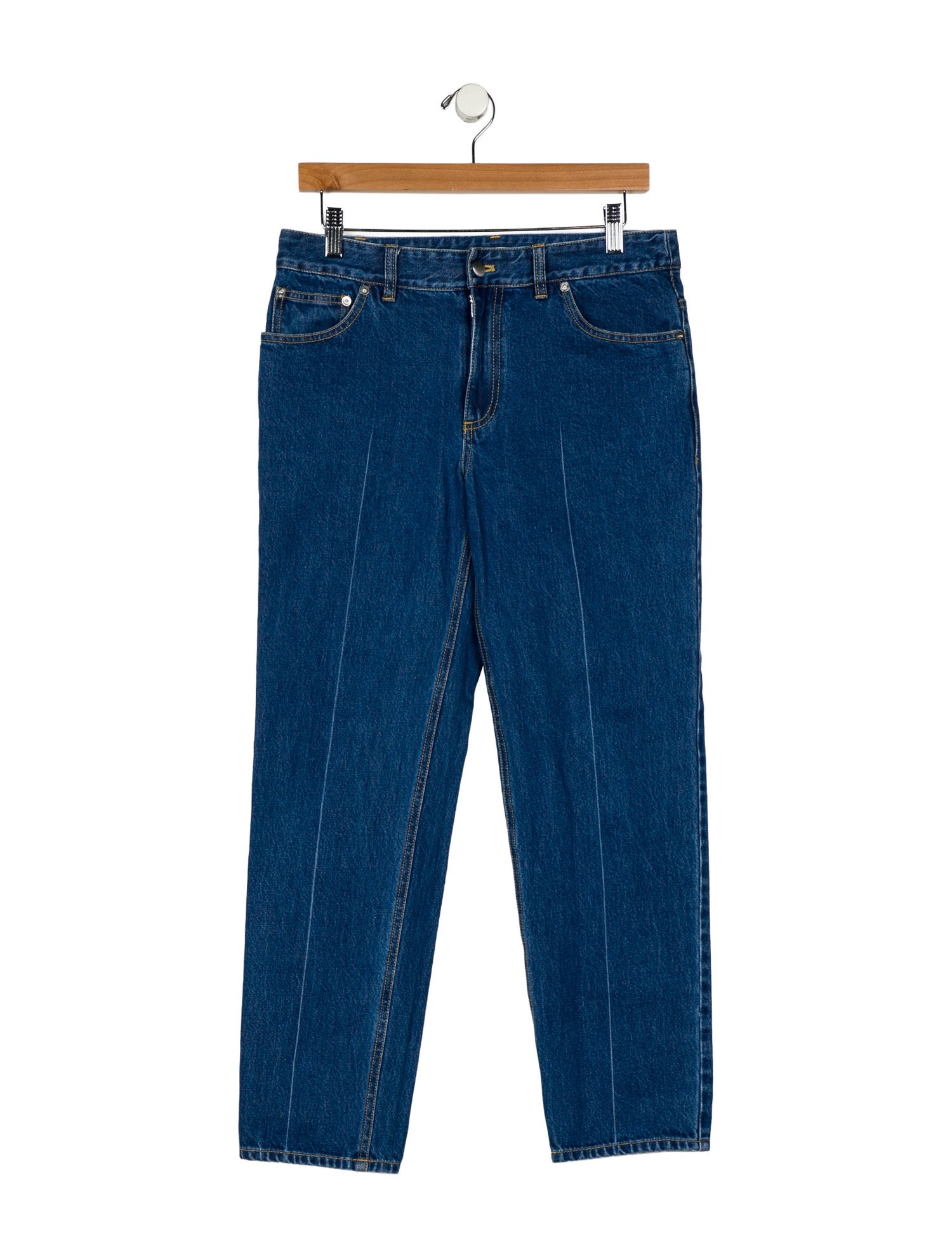 Tibi Mid-Rise Straight Leg Jeans