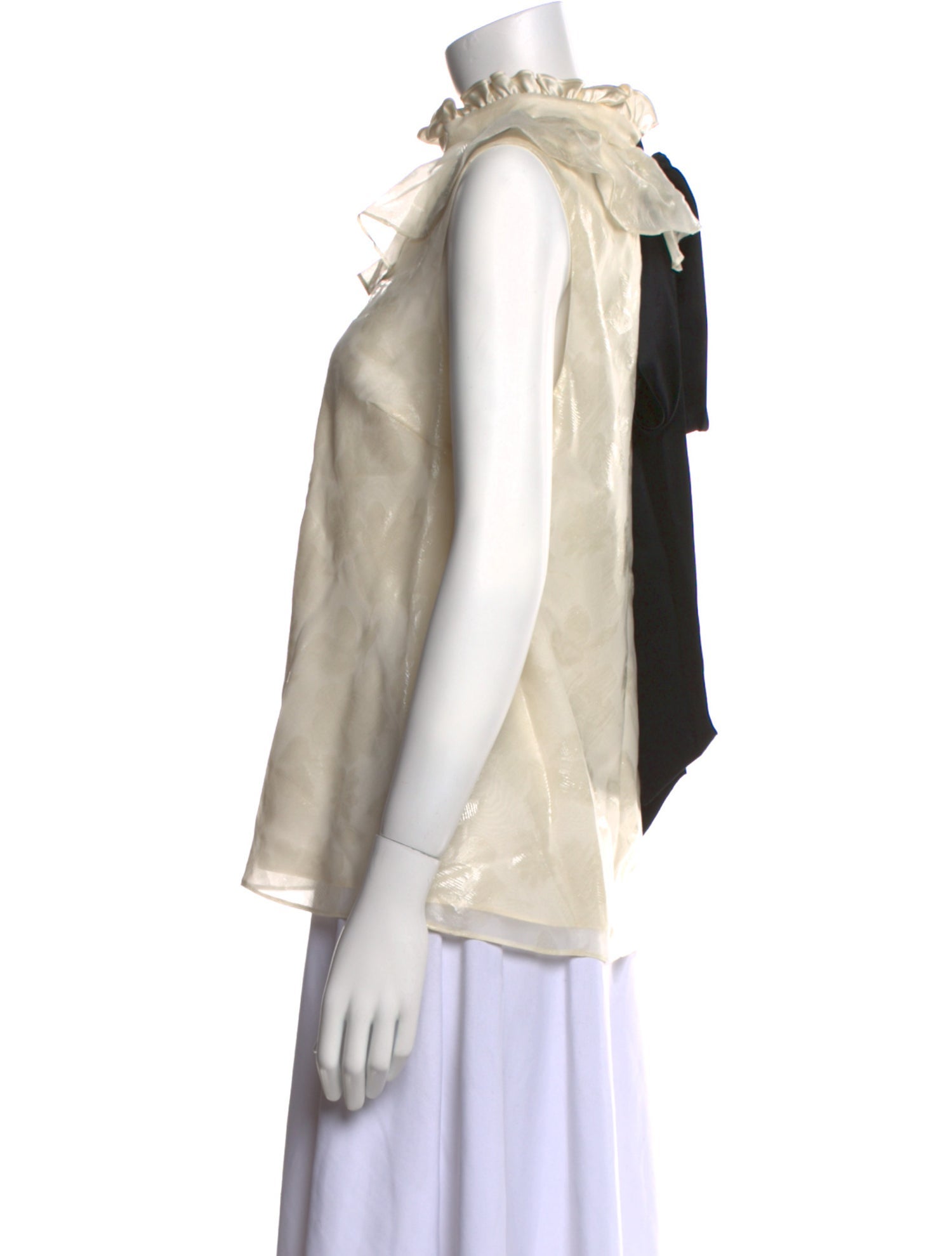 Tibi Silk Mock Neck Blouse