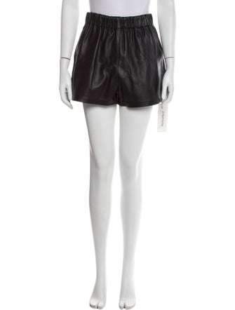Tibi Leather Mini Shorts