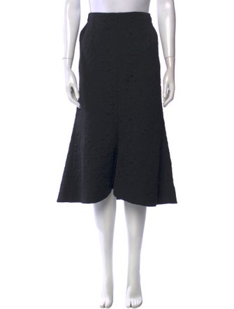 Tibi Embroidered Accent Knee-Length Skirt