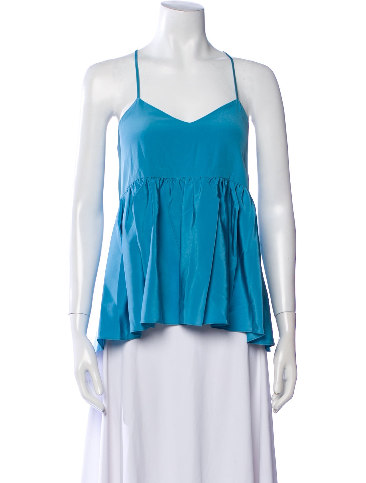 Tibi Silk V-Neck Top w/ Tags