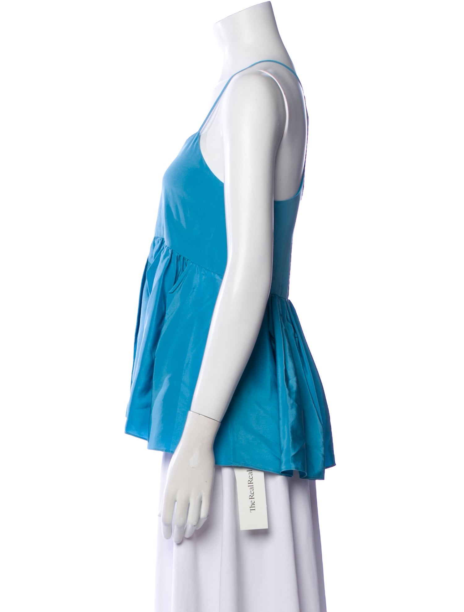 Tibi Silk V-Neck Top w/ Tags