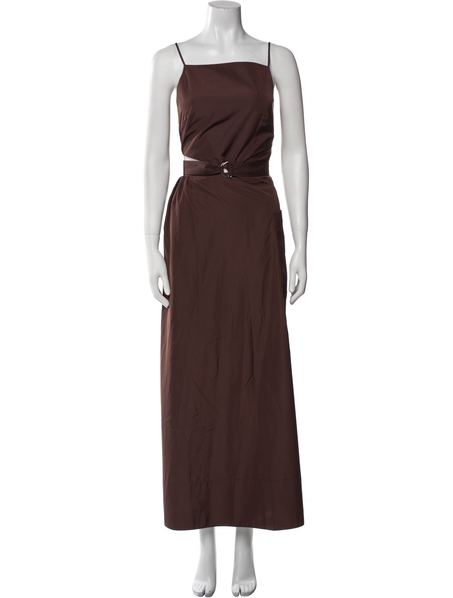 Tibi Square Neckline Long Dress