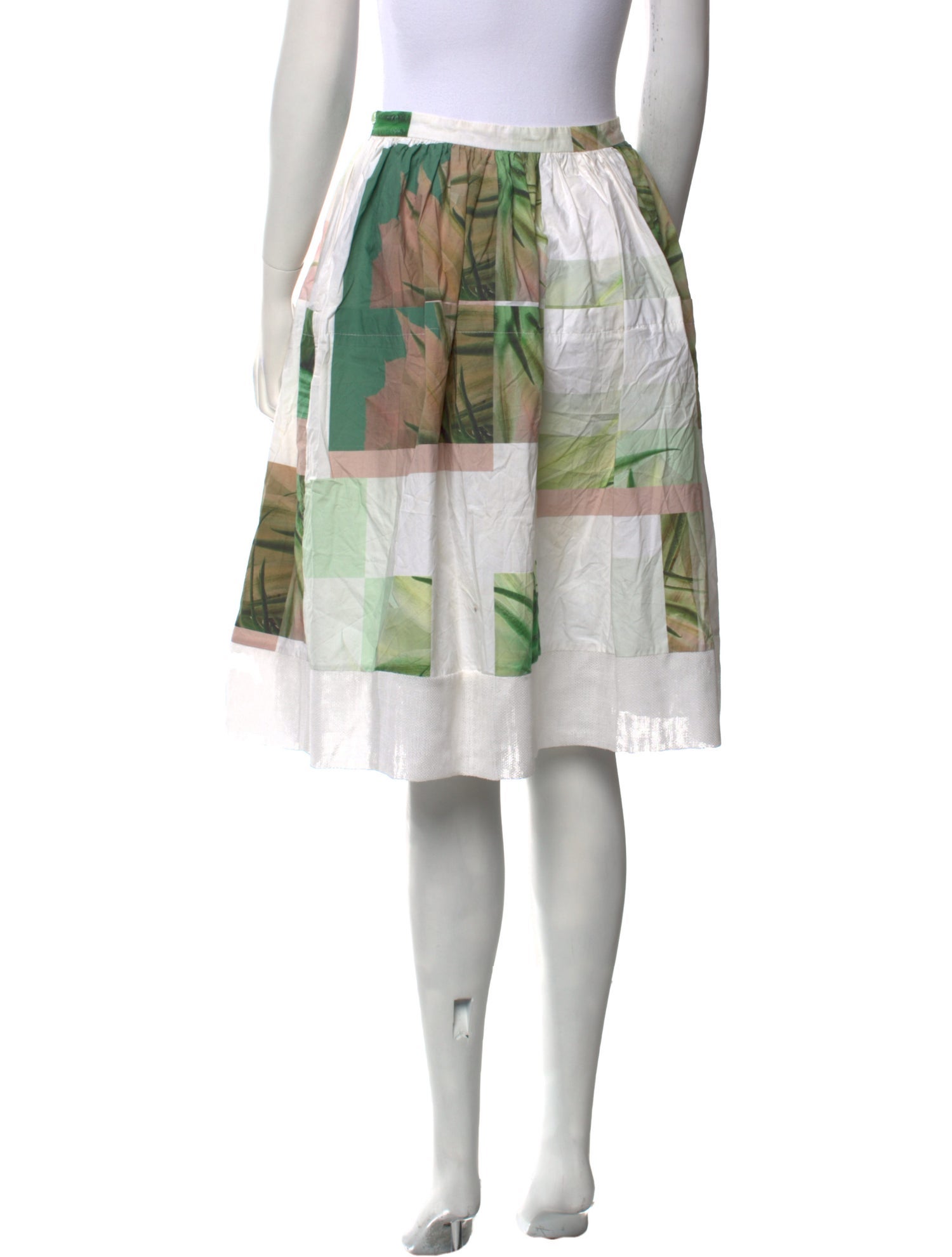 Tibi Linen Knee-Length Skirt