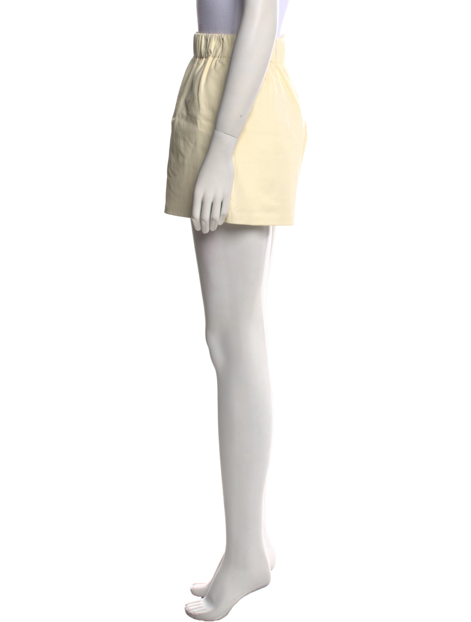 Tibi Leather Mini Shorts