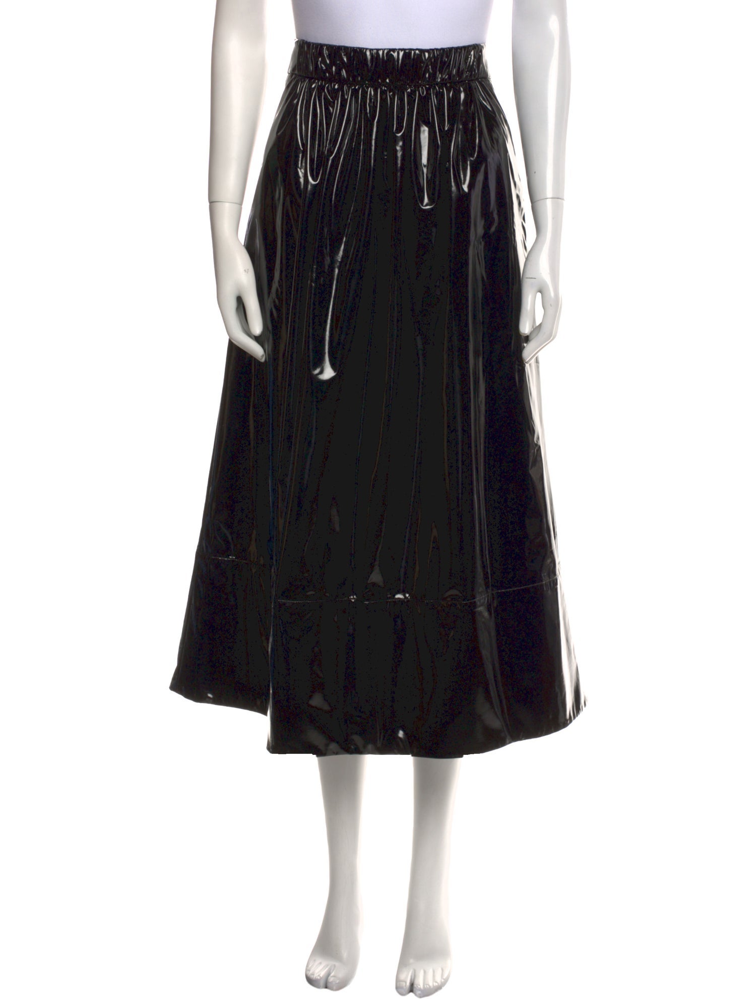 Tibi Faux Leather Midi Length Skirt w/ Tags