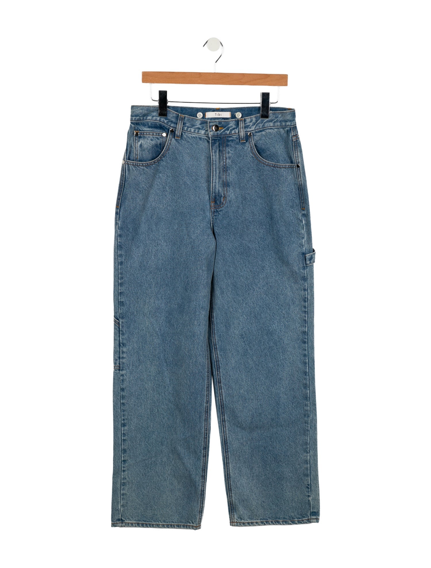 Tibi High-Rise Wide Leg Jeans