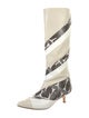 Tibi Leather Animal Print Boots