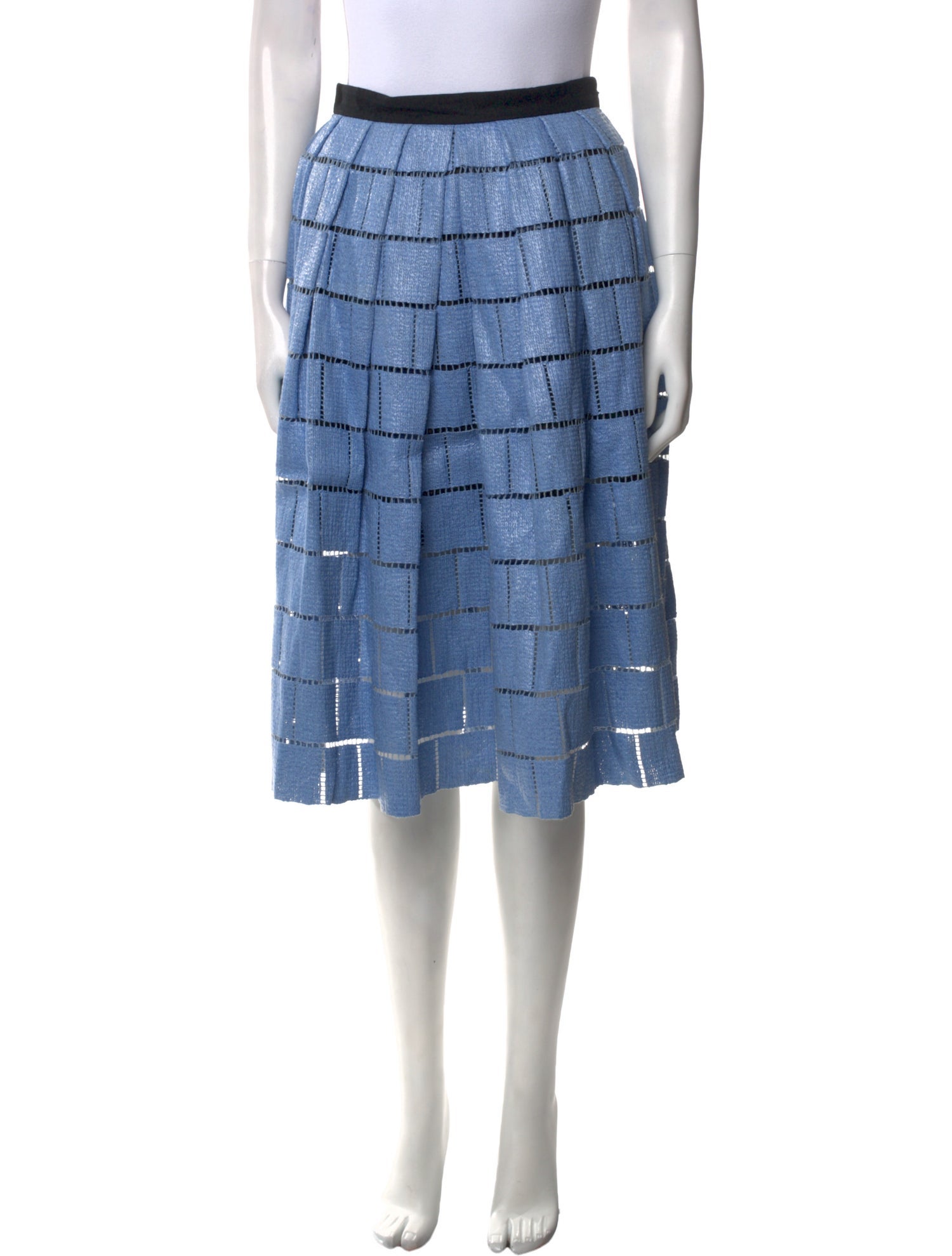 Tibi Striped Knee-Length Skirt