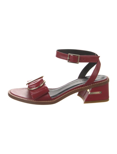 Tibi Leather Cutout Accent Sandals