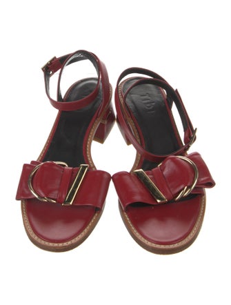 Tibi Leather Cutout Accent Sandals