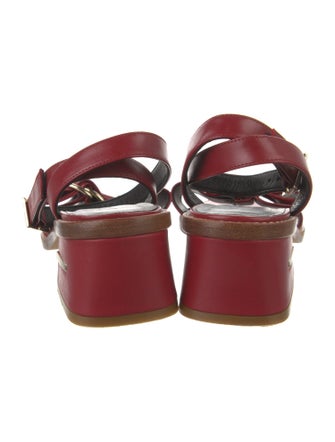 Tibi Leather Cutout Accent Sandals