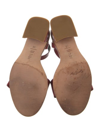 Tibi Leather Cutout Accent Sandals