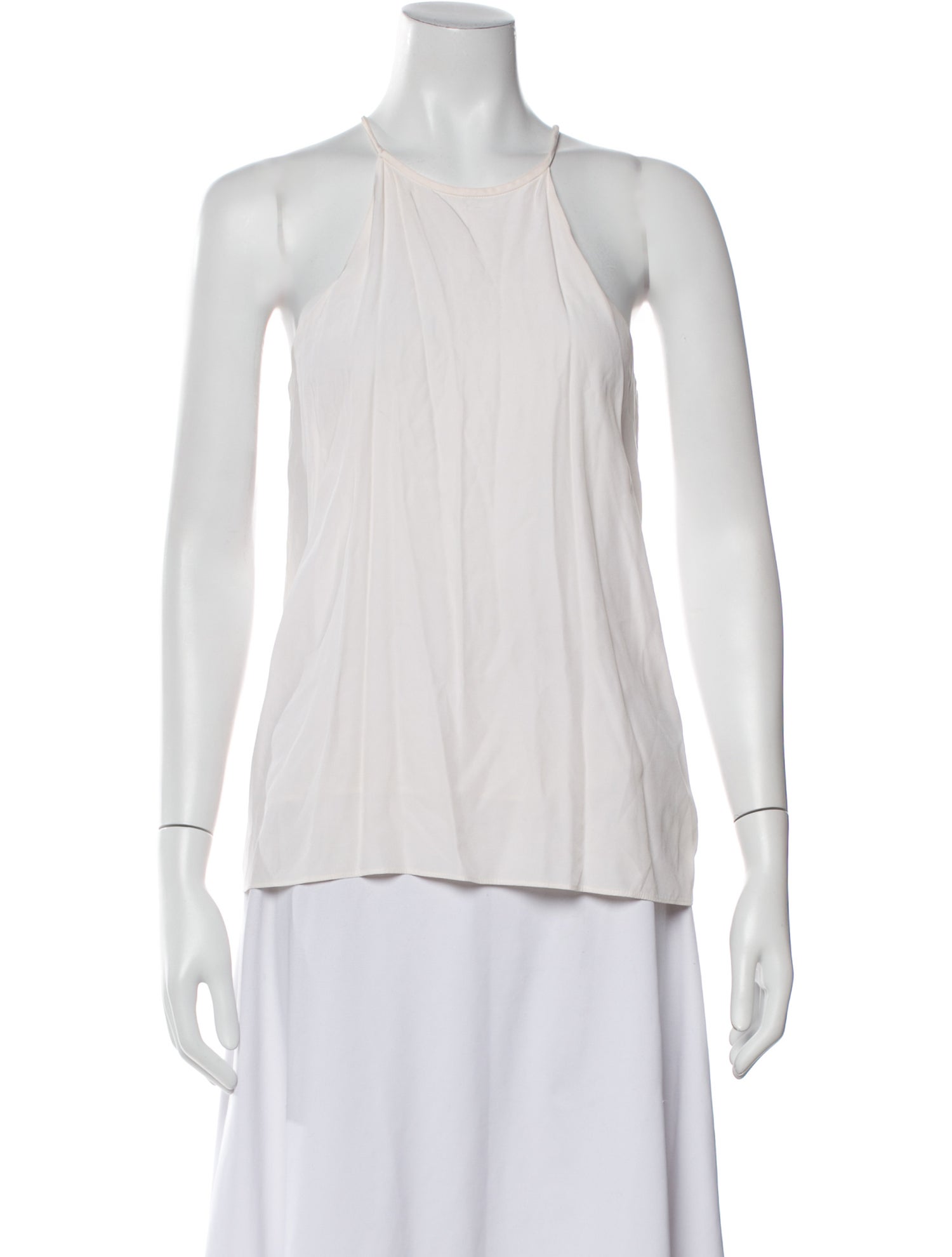 Tibi Silk Scoop Neck Top