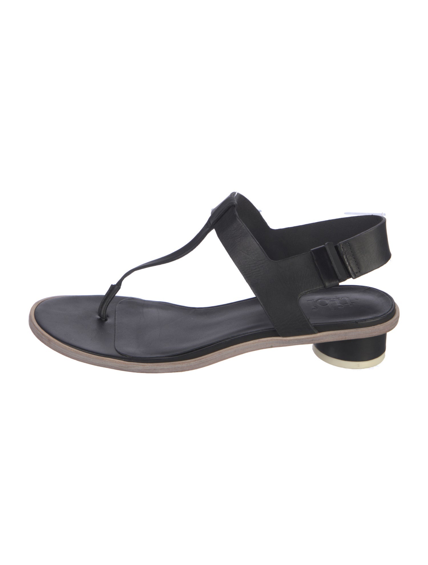 Tibi Leather T-Strap Sandals