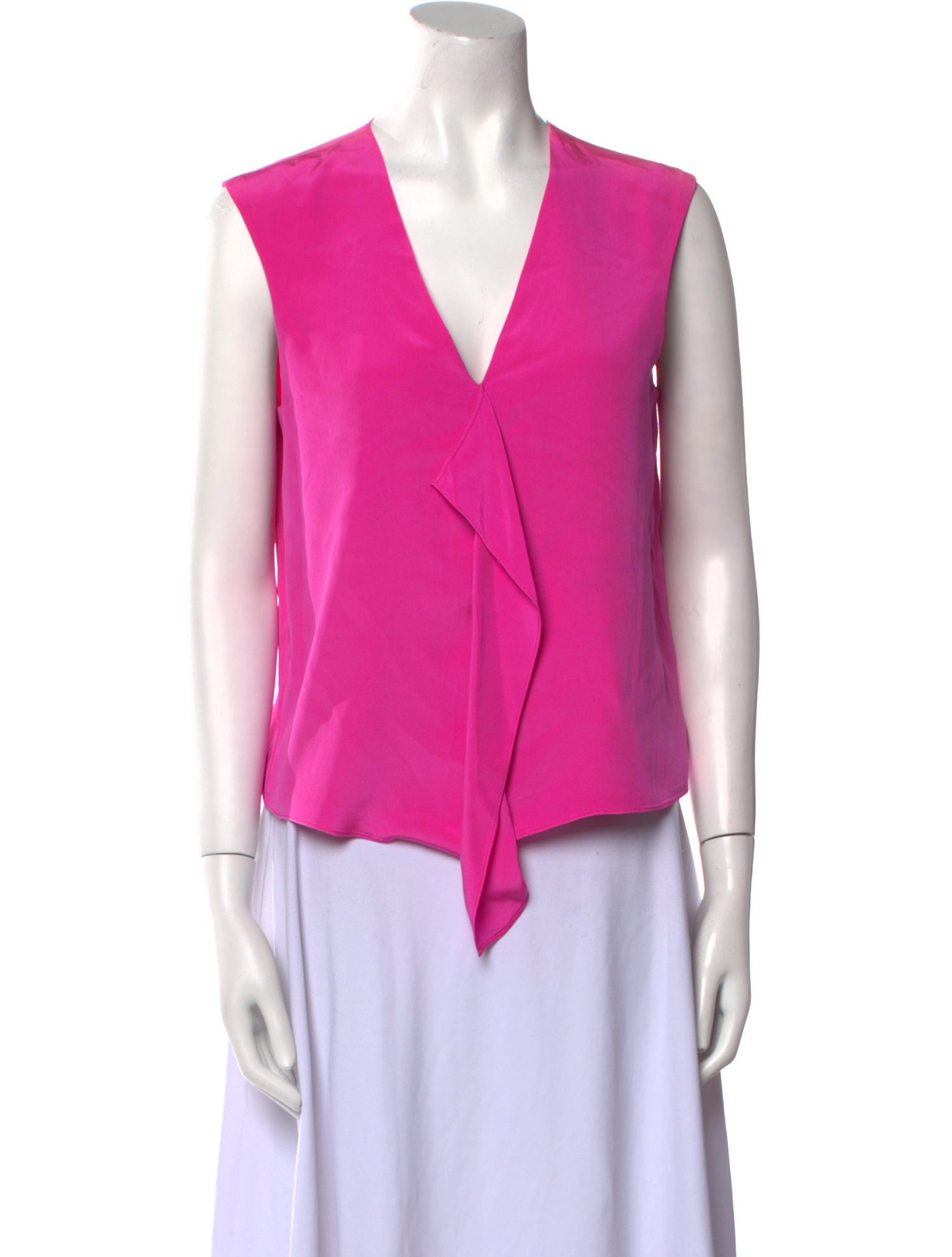 Tibi Silk V-Neck Top