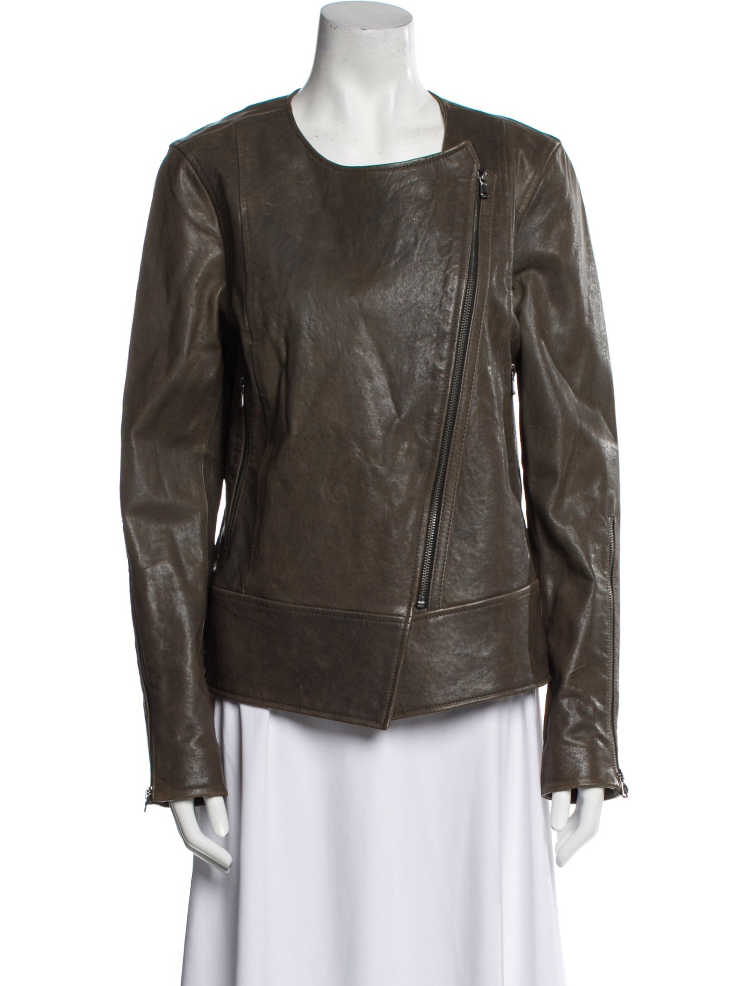 Tibi Leather Biker Jacket