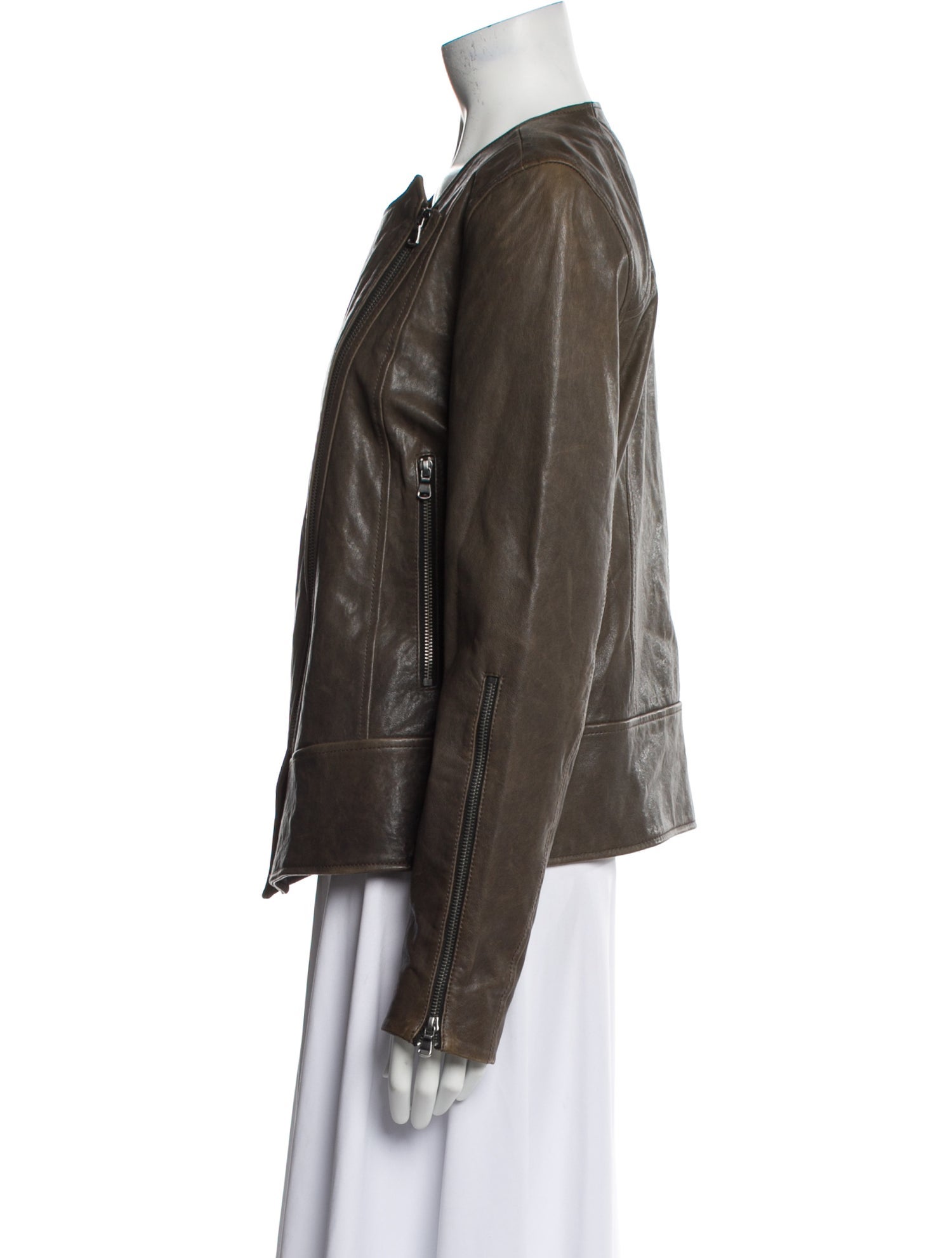 Tibi Leather Biker Jacket