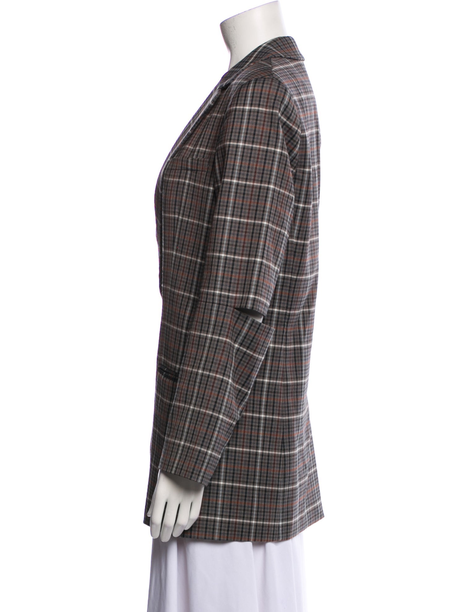 Tibi Plaid Print Coat