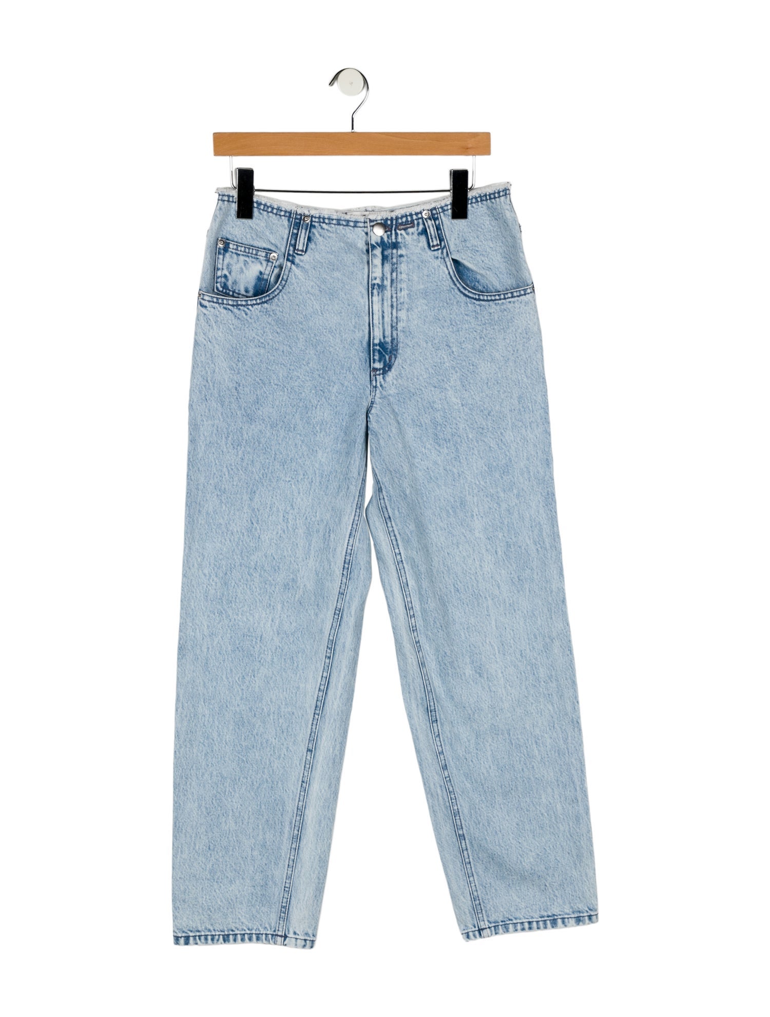 Tibi High-Rise Straight Leg Jeans