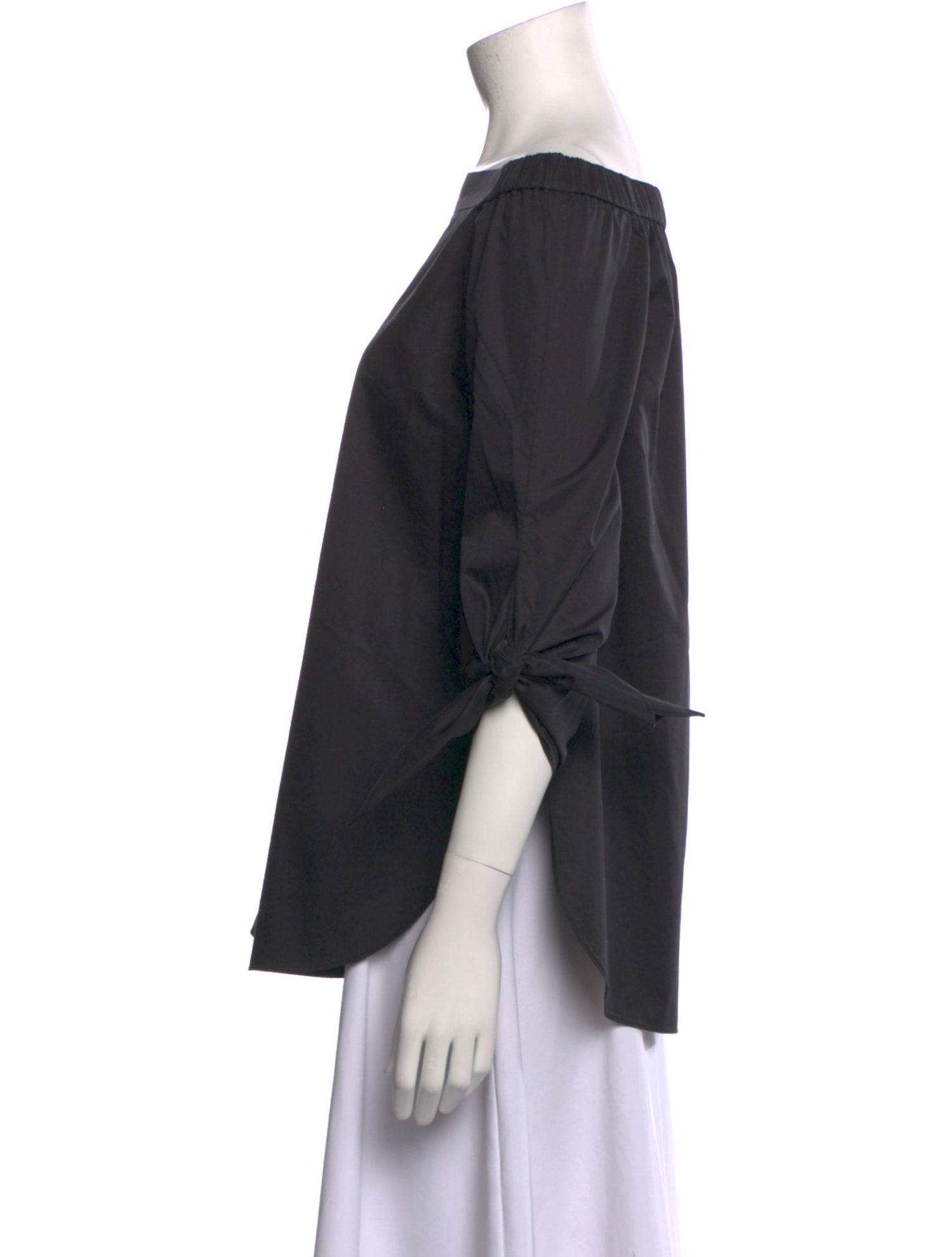 Tibi Bateau Neckline Three-Quarter Sleeve Blouse